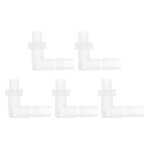RATCHROLL 5 Stück Kunststoff-Schlauchstutzen 3/8" Schlauchstutzen G1/8 Männlich NPT Winkel Schlauchtülle Adapter Klar PP RATCHROLL 5 Stück Kunststoff-Schlauchstutzen 3/8" Schlauchstutzen G1/8 Männlich NPT Winkel Schlauchtülle Adapter Klar PP von RATCHROLL