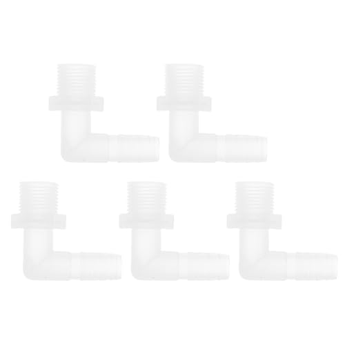 RATCHROLL 5 Stück Kunststoff-Schlauchstutzen 3/8" Schlauchstutzen G3/8 Männlich NPT Winkel Schlauchtülle Adapter Klar PP RATCHROLL 5 Stück Kunststoff-Schlauchstutzen 3/8" Schlauchstutzen G3/8 Männlich NPT Winkel Schlauchtülle Adapter Klar PP von RATCHROLL