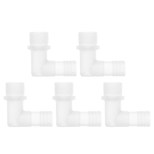 RATCHROLL 5 Stück Kunststoff-Schlauchstutzen 49/64" Schlauchstutzen G1/2 Männlich NPT Winkel Schlauchtülle Adapter Klar PP RATCHROLL 5 Stück Kunststoff-Schlauchstutzen 49/64" Schlauchstutzen G1/2 Männlich NPT Winkel Schlauchtülle Adapter Klar PP von RATCHROLL