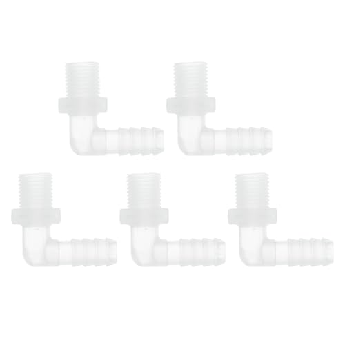 RATCHROLL 5 Stück Kunststoff-Schlauchstutzen 5/16" Schlauchstutzen G1/4 Männlich NPT Winkel Schlauchtülle Adapter Klar PP RATCHROLL 5 Stück Kunststoff-Schlauchstutzen 5/16" Schlauchstutzen G1/4 Männlich NPT Winkel Schlauchtülle Adapter Klar PP von RATCHROLL