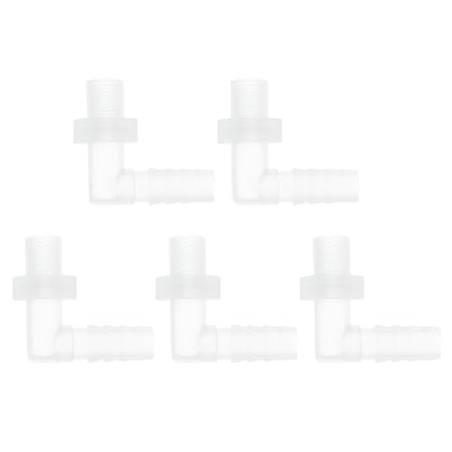 RATCHROLL 5 Stück Kunststoff-Schlauchstutzen 5/16" Schlauchstutzen G1/8 Männlich NPT Winkel Schlauchtülle Adapter Klar PP RATCHROLL 5 Stück Kunststoff-Schlauchstutzen 5/16" Schlauchstutzen G1/8 Männlich NPT Winkel Schlauchtülle Adapter Klar PP von RATCHROLL