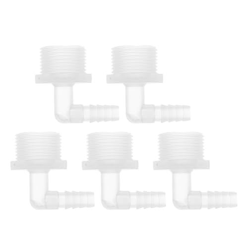 RATCHROLL 5 Stück Kunststoff-Schlauchstutzen 5/16" Schlauchstutzen G3/4 Männlich NPT Winkel Schlauchtülle Adapter Klar PP RATCHROLL 5 Stück Kunststoff-Schlauchstutzen 5/16" Schlauchstutzen G3/4 Männlich NPT Winkel Schlauchtülle Adapter Klar PP von RATCHROLL