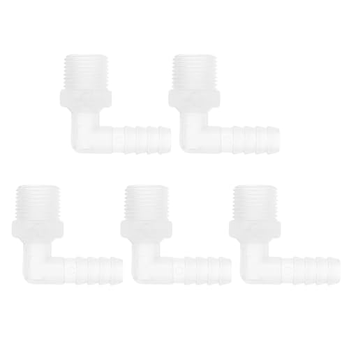 RATCHROLL 5 Stück Kunststoff-Schlauchstutzen 5/16" Schlauchstutzen G3/8 Männlich NPT Winkel Schlauchtülle Adapter Klar PP RATCHROLL 5 Stück Kunststoff-Schlauchstutzen 5/16" Schlauchstutzen G3/8 Männlich NPT Winkel Schlauchtülle Adapter Klar PP von RATCHROLL