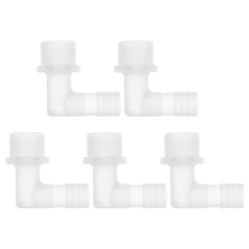 RATCHROLL 5 Stück Kunststoff-Schlauchstutzen 5/8" Schlauchstutzen G3/4 Männlich NPT Winkel Schlauchtülle Adapter Klar PP RATCHROLL 5 Stück Kunststoff-Schlauchstutzen 5/8" Schlauchstutzen G3/4 Männlich NPT Winkel Schlauchtülle Adapter Klar PP von RATCHROLL