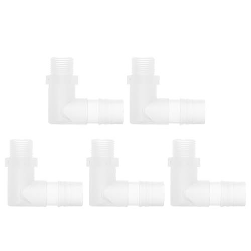 RATCHROLL 5 Stück Kunststoff-Schlauchstutzen 5/8" Schlauchstutzen G3/8 Männlich NPT Winkel Schlauchtülle Adapter Klar PP RATCHROLL 5 Stück Kunststoff-Schlauchstutzen 5/8" Schlauchstutzen G3/8 Männlich NPT Winkel Schlauchtülle Adapter Klar PP von RATCHROLL