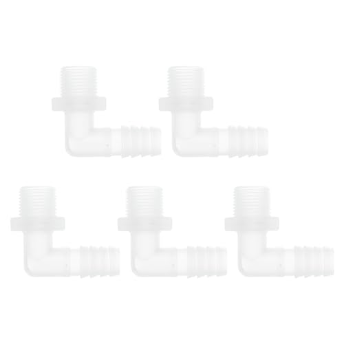 RATCHROLL 5 Stück Kunststoff-Schlauchstutzen 7/16" Schlauchstutzen G3/8 Männlich NPT Winkel Schlauchtülle Adapter Klar PP RATCHROLL 5 Stück Kunststoff-Schlauchstutzen 7/16" Schlauchstutzen G3/8 Männlich NPT Winkel Schlauchtülle Adapter Klar PP von RATCHROLL