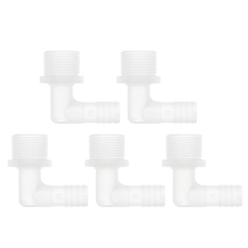 RATCHROLL 5 Stück Kunststoff-Schlauchstutzen 9/16" Schlauchstutzen G3/4 Männlich NPT Winkel Schlauchtülle Adapter Klar PP RATCHROLL 5 Stück Kunststoff-Schlauchstutzen 9/16" Schlauchstutzen G3/4 Männlich NPT Winkel Schlauchtülle Adapter Klar PP von RATCHROLL