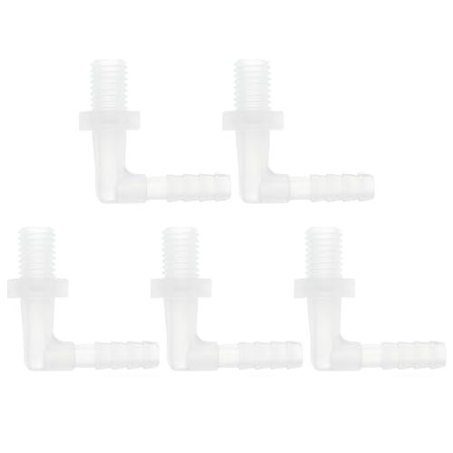 RATCHROLL 5 Stück Kunststoff-Schlauchstutzen 90° Winkel 15/64" Schlauchstutzen M10 männlich NPT Schlauchtülle Adapter Klar PP RATCHROLL 5 Stück Kunststoff-Schlauchstutzen 90° Winkel 15/64" Schlauchstutzen M10 männlich NPT Schlauchtülle Adapter Klar PP von RATCHROLL