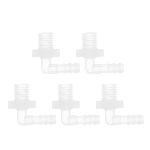 RATCHROLL 5 Stück Kunststoff-Schlauchstutzen 90° Winkel 15/64" Schlauchstutzen M12 männlich NPT Schlauchtülle Adapter Klar PP RATCHROLL 5 Stück Kunststoff-Schlauchstutzen 90° Winkel 15/64" Schlauchstutzen M12 männlich NPT Schlauchtülle Adapter Klar PP von RATCHROLL