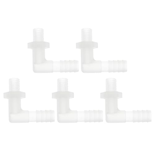 RATCHROLL 5 Stück Kunststoff-Schlauchstutzen 90° Winkel 25/64" Schlauchstutzen M10 männlich NPT Schlauchtülle Adapter Klar PP RATCHROLL 5 Stück Kunststoff-Schlauchstutzen 90° Winkel 25/64" Schlauchstutzen M10 männlich NPT Schlauchtülle Adapter Klar PP von RATCHROLL