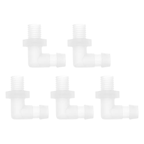 RATCHROLL 5 Stück Kunststoff-Schlauchstutzen 90° Winkel 25/64" Schlauchstutzen M12 männlich NPT Schlauchtülle Adapter Klar PP RATCHROLL 5 Stück Kunststoff-Schlauchstutzen 90° Winkel 25/64" Schlauchstutzen M12 männlich NPT Schlauchtülle Adapter Klar PP von RATCHROLL