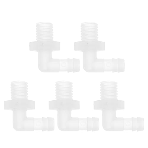 RATCHROLL 5 Stück Kunststoff-Schlauchstutzen 90° Winkel 5/16" Schlauchstutzen M12 männlich NPT Schlauchtülle Adapter Transparentes PP RATCHROLL 5 Stück Kunststoff-Schlauchstutzen 90° Winkel 5/16" Schlauchstutzen M12 männlich NPT Schlauchtülle Adapter Transparentes PP von RATCHROLL