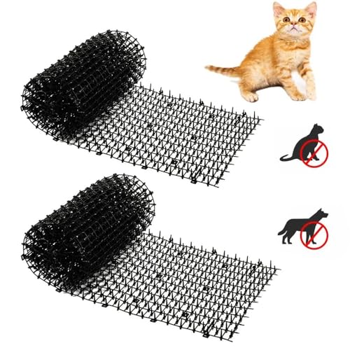 Katzenabwehr,2 Stücke Dornengitter Gegen Katzen,200 x 28 cm Tier Barriere mit Spikes,mit 16 U-Förmig Erdanker,Dornengitter Tier-barriere,Katzenschreck Gitter,Dornengitter Katzenabwehr,für Garten Katzenabwehr,2 Stücke Dornengitter Gegen Katzen,200 x 28 cm Tier Barriere mit Spikes,mit 16 U-Förmig Erdanker,Dornengitter Tier-barriere,Katzenschreck Gitter,Dornengitter Katzenabwehr,für Garten von RATSTONE