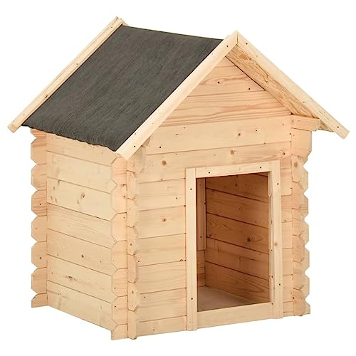 Hundehütte, 80 x 80 x 100,6 cm, massives Kiefernholz Hundehütte, 80 x 80 x 100,6 cm, massives Kiefernholz von RAUGAJ