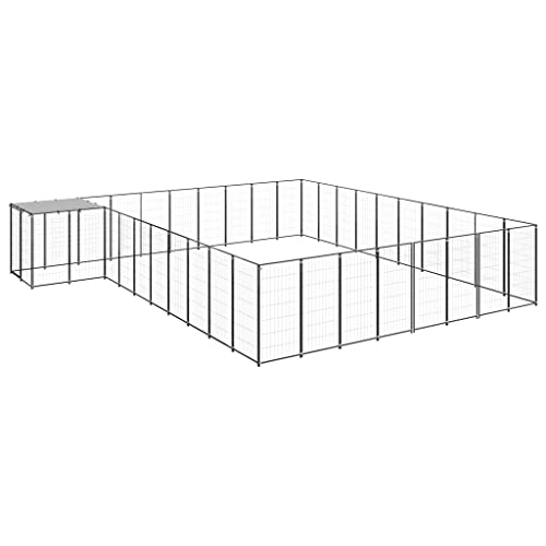 Hundehütte, Stahl, 25,41 m, Schwarz und Silbergrau Hundehütte, Stahl, 25,41 m, Schwarz und Silbergrau von RAUGAJ