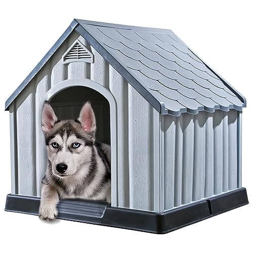 Hundehütte, grau, 92 x 87 x 91 cm, Kunststoff, Artikelfarbe: Grau Hundehütte, grau, 92 x 87 x 91 cm, Kunststoff, Artikelfarbe: Grau von RAUGAJ