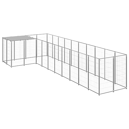 Hundehütte Silber 7,26 m Stahl, Artikelfarbe: Silber und Silbergrau Hundehütte Silber 7,26 m Stahl, Artikelfarbe: Silber und Silbergrau von RAUGAJ