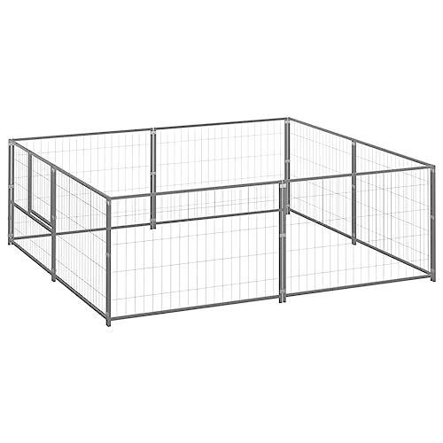Hundehütte aus Stahl, 4 m, silberfarben Hundehütte aus Stahl, 4 m, silberfarben von RAUGAJ