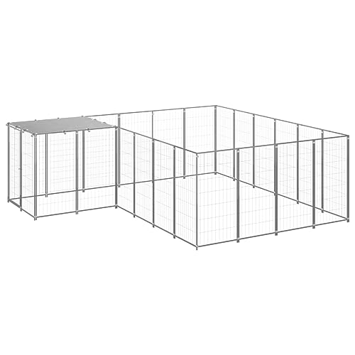 Hundehütte aus Stahl, silberfarben, 8,47 m, Farbe: silber und silbergrau Hundehütte aus Stahl, silberfarben, 8,47 m, Farbe: silber und silbergrau von RAUGAJ