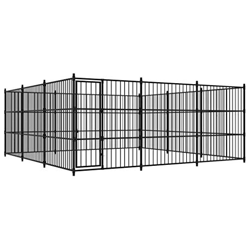 Hundehütte für draußen, 450 x 450 x 185 cm, Farbe: Schwarz von RAUGAJ
