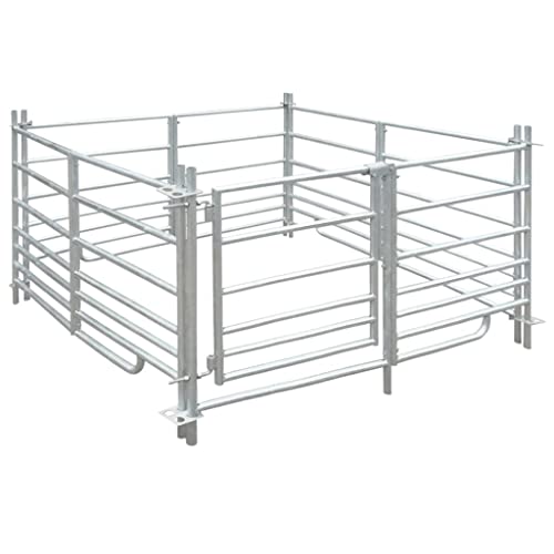 Landwirtschaft-4-Panel Schafstall, verzinkter Stahl, 137 x 137 x 92 cm, Geschäft & Industrie Landwirtschaft-4-Panel Schafstall, verzinkter Stahl, 137 x 137 x 92 cm, Geschäft & Industrie von RAUGAJ