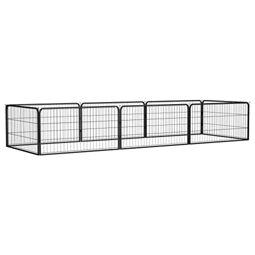 Laufgitter für Hunde, 8 Paneele, schwarz, 100 x 50 cm, pulverbeschichteter Stahl, Artikelfarbe: Schwarz Laufgitter für Hunde, 8 Paneele, schwarz, 100 x 50 cm, pulverbeschichteter Stahl, Artikelfarbe: Schwarz von RAUGAJ