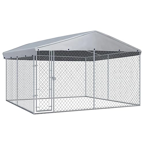 Pet Supplies Hundehütte mit Dach, 382 x 382 x 225 cm, Tier- und Haustierbedarf von RAUGAJ