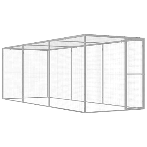 Pet Supplies Katzenkäfig, verzinkter Stahl, 4,5 x 1,5 x 1,5 m von RAUGAJ