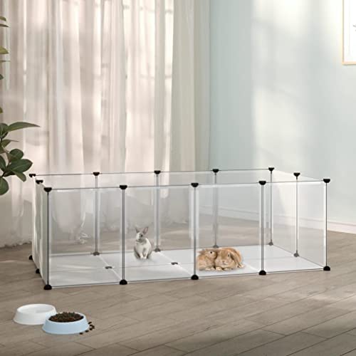 Pet Supplies Kleintierkäfig, transparent, 144 x 74 x 46,5 cm, PP und Stahl von RAUGAJ