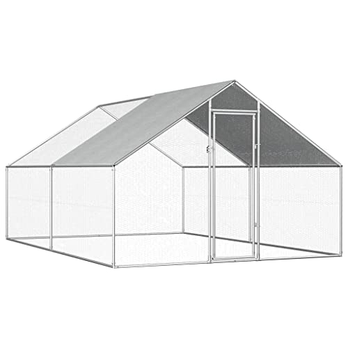 Pet Supplies-Outdoor Hühnerkäfig, 2,75 x 4 x 1,92 m, verzinkter Stahl von RAUGAJ