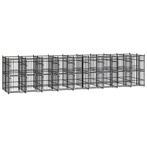 Pet Supplies-Outdoor Hundehütte Stahl 16,59 m²-Tiere & Haustierbedarf Pet Supplies-Outdoor Hundehütte Stahl 16,59 m²-Tiere & Haustierbedarf von RAUGAJ