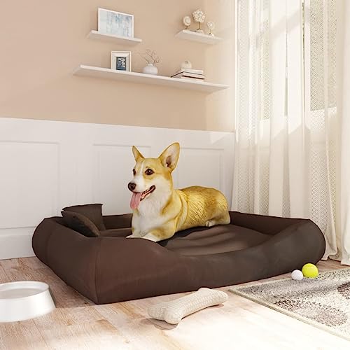 RAUGAJ Hundekissen mit Kopfkissen braun 115x100x20 cm Oxford Stoff Artikelfarbe braun RAUGAJ Hundekissen mit Kopfkissen braun 115x100x20 cm Oxford Stoff Artikelfarbe braun von RAUGAJ