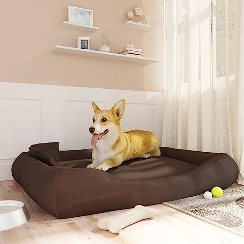 RAUGAJ Hundekissen mit Kopfkissen braun 135x110x23cm Oxford Stoff Artikelfarbe braun RAUGAJ Hundekissen mit Kopfkissen braun 135x110x23cm Oxford Stoff Artikelfarbe braun von RAUGAJ