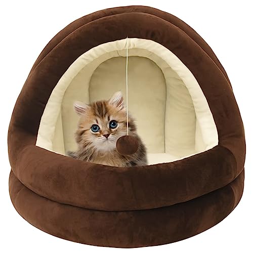 RAUGAJ Katzenbett, 50 x 50 x 45 cm, Braun / cremefarben von RAUGAJ