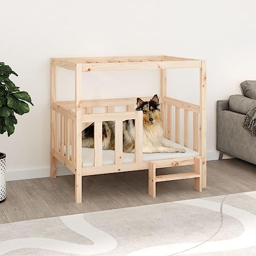 RAUGAJ Pet Supplies Hundebett, 105,5 x 83,5 x 100 cm, Massivholz, Kiefer von RAUGAJ