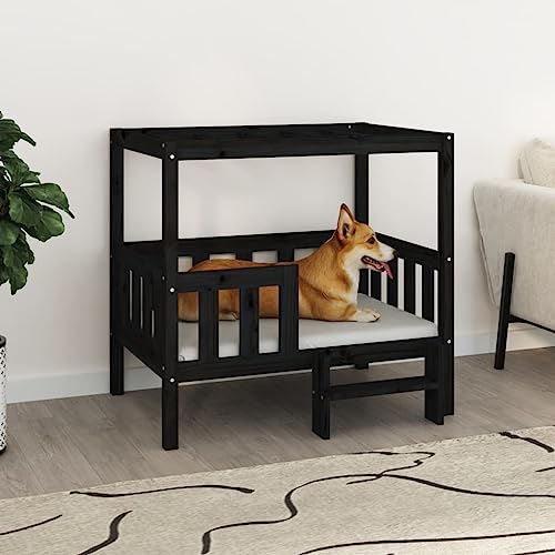 RAUGAJ Pet Supplies-Hundebett, 95,5 x 73,5 x 90 cm, Massivholz, Kiefer, Schwarz RAUGAJ Pet Supplies-Hundebett, 95,5 x 73,5 x 90 cm, Massivholz, Kiefer, Schwarz von RAUGAJ