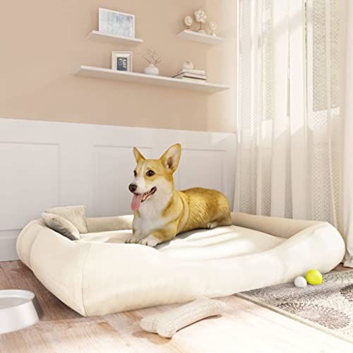 RAUGAJ Pet Supplies Hundekissen mit Kissen, 135 x 110 x 23 cm, Oxford-Stoff, Beige RAUGAJ Pet Supplies Hundekissen mit Kissen, 135 x 110 x 23 cm, Oxford-Stoff, Beige von RAUGAJ