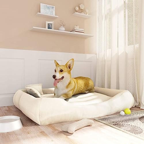 RAUGAJ Pet Supplies-Hundekissen mit Kissen, Beige, 115 x 100 x 20 cm, Oxford-Stoff, Tiere & Haustierbedarf RAUGAJ Pet Supplies-Hundekissen mit Kissen, Beige, 115 x 100 x 20 cm, Oxford-Stoff, Tiere & Haustierbedarf von RAUGAJ