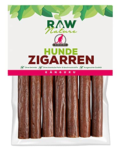 RAW Nature Hunde-Zigarre Känguru PUR 7-Stück - 100% natürliches Hundesnack - Monoprotein - hypoallergen & getreidefrei - luftgetrocknetes Kängurufleisch - Dörrfleisch - hochwertiges Muskelfleisch von RAW Nature