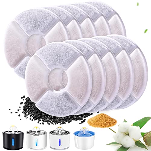 Tränkenfilter für Katzen, RBAYSALE 10 Stück Tränkenfilter, Runde Ersatzfilter für Hunde-/Katzentränken mit Aktivkohle Tränkenfilter für Katzen, RBAYSALE 10 Stück Tränkenfilter, Runde Ersatzfilter für Hunde-/Katzentränken mit Aktivkohle von RBAYSALE