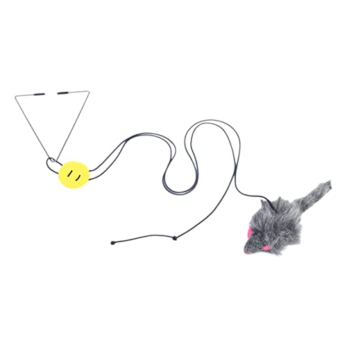 RBEN Katzenspielzeug Seil Maus - Haustier Übung Puzzle - Selbstaufgeregte Katze Fangen Maus Spielzeug, Einstellbares elastisches Seil, Haustier Puzzle für Katzen Kätzchen von RBEN