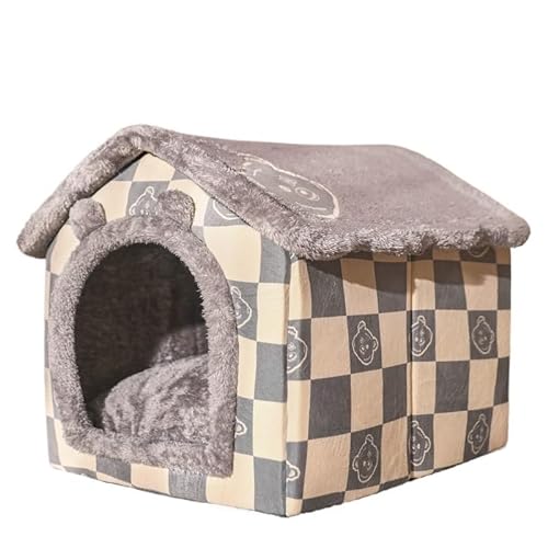 Abnehmbare geschlossene Hundehütte, abnehmbare, warme und Bequeme Sofahütte, faltbares Katzenbett for Haustierbedarf (Color : A, Size : L-12.5 kg pet) von RC-BKKXXEAV