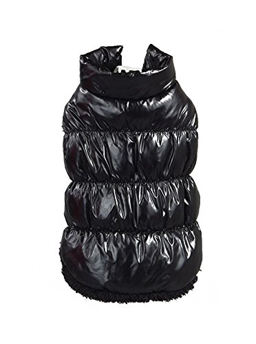 RC GearPro Fleece-gefütterte warme Hundejacke, warm, wasserdicht, Winddicht, für Kleine und mittelgroße Hunde (XL, Black) von RC GearPro