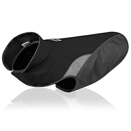RC GearPro Wasserdichtes Fleece, Kaltes Wetter Haustier Weste Wintermantel mit Reflektierenden Streifen für kleine Mittelgroße Hunde (XS, Black) von RC GearPro