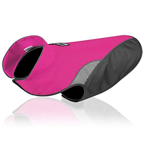 RC GearPro Wasserdichtes Fleece Kaltes Wetter Haustier Weste Wintermantel mit Reflektierenden Streifen für kleine Mittelgroße Hunde (S, Rosa) von RC GearPro