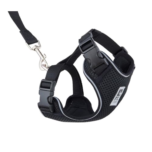 RC Pet Products Adventure Kitty Geschirr, Katzenlaufgeschirr, klein, Schwarz (53803001) von RC Pet Products