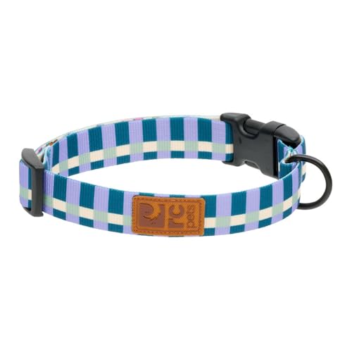 RC Pets Eco Halsband mit Clip, verstellbar, langlebig, umweltfreundlich, klein, 1,9 cm, Gittermuster von RC Pet Products