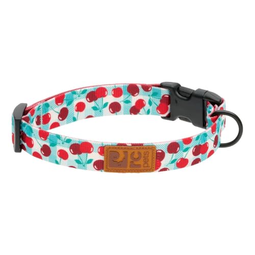 RC Pets Eco Halsband mit Clip, verstellbar, langlebig, umweltfreundlich (klein, Kirsch-Picknick) von RC Pet Products