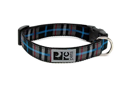 RC Pets Hundehalsband, 2,5 cm, verstellbar, mit Clip, mittelgroß, Schwarz von RC Pet Products