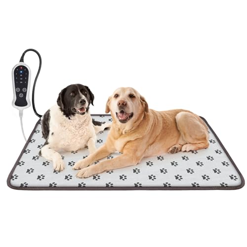 RC SLL Haustier-Heizkissen mit intelligenter Thermostatsteuerung, drahtverstärktes Haustierbett, gemütliches Bett für Katzen, Hunde, fördert Komfort und Erholung, Welpen-Box-Zubehör von RC SLL
